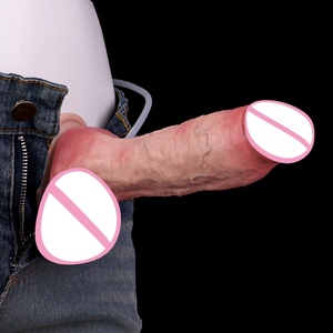 Skin Touch Squirt <b>Dildo</b> Real Textured Anal Plug Dual Layer Soft Ejaculating Penis Sex Toys Hands Free Male Female Sex Toy - Product Image 4