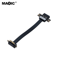 Câble d'extension de carte graphique Magelei PCI-E 1X PCIe 3.0 avec conducteur en cuivre pur et gaine TPE, adaptateur Riser mâle-femelle pour ordinateur