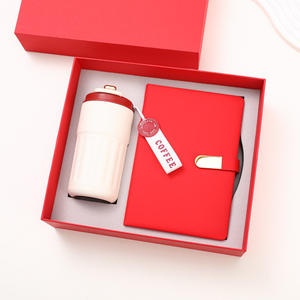 Set de Cuaderno de Cuero PU A5 Personalizado de Alta Gama, Taza de Café de Acero Inoxidable, Bolígrafo de Lujo con Impresión UV, Set de Regalo Empresarial para Oficina y Corporaciones - Product Image 3