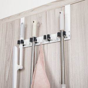 Organisateur de <span class=keywords><strong>balais</strong></span> et serpillères en métal noir, pliable, à <span class=keywords><strong>accrocher</strong></span> sur la porte - Product Image 5