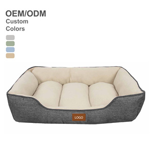 Cama para perro grande de felpa de lujo personalizada, camas rectangulares ecológicas para mascotas para que duerma el perro - Product Image 1