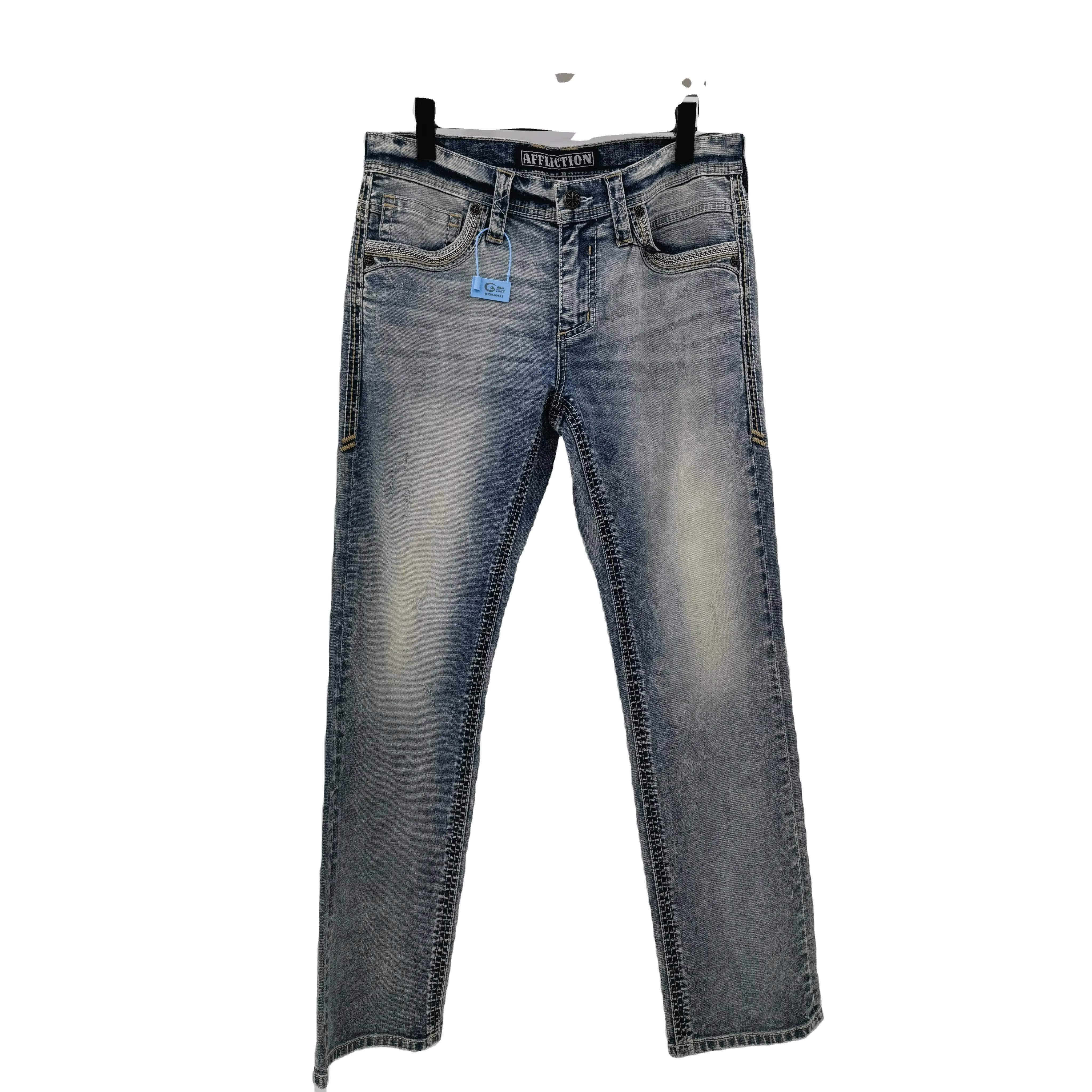 Handwerk Gescheurde Cargo Blauwe Hoge Taille Robuuste Mooie Jeans Jumpsuit Shirt Broek Voor Vrouwen Fabrikant