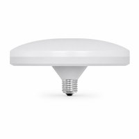 Lampu Langit-langit LED UFO E27 17W 24W 36W 1615-3420LM 6500K CRI 80 Dapat Diredupkan Bodi Aluminium PC untuk Ruang Tamu Kamar Tidur