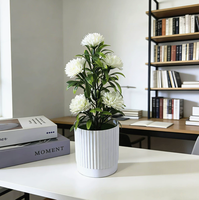 Bonsaï artificiel de fleurs de cerisier en pot à 7 têtes pour table à manger et cadeau de fête des Mères, fleurs en soie réalistes faites à la main