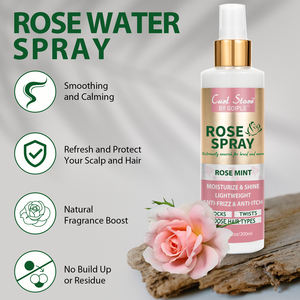 Su misura bassa MOQ 100% naturale acqua di Rose nebbia Anti crespo nutriente lisciante capelli rosa Spray siero per capelli per treccia - Product Image 2