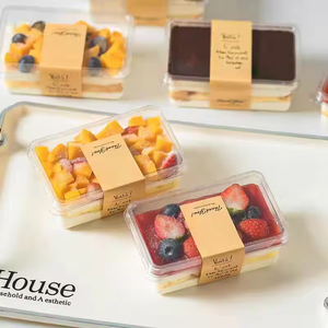 Wholesale Transparent <strong>Plastic</strong> Biscuit Cake Pastry <strong>Dessert</strong> Gift Container Box Packaging Mini Mousse Cake Mini <strong>Plastic</strong> Boxes - Product Image 3