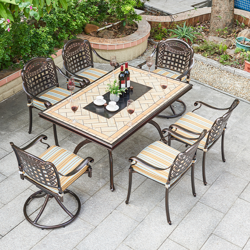 Sedia ZG-6 + tavolo da barbecue 150cm