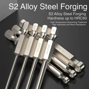 Tournevis magnétique à tête hexagonale de qualité industrielle BROPPE, embout en acier allié au <span class=keywords><strong>chrome</strong></span>-vanadium, manche en aluminium, ISO9001 - Product Image 4