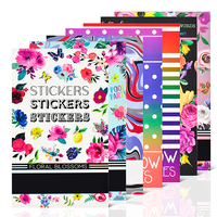 Livre d'autocollants décoratifs personnalisés en couleur avec feuilles pour journal, agenda, scrapbooking, bricolage adulte