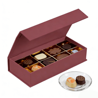 Boîte cadeau magnétique de luxe pour chocolats, emballage alimentaire personnalisé avec insert séparateur