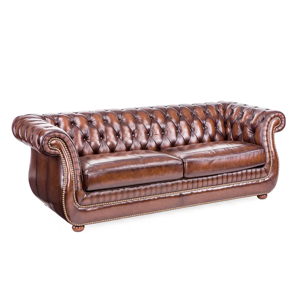 Châu Âu Và Mỹ Phong Cách Phòng Khách Sofa Giường Set Top Da Chính Hãng Sofa