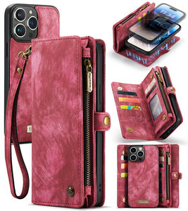 Funda de teléfono CaseMe <span class=keywords><strong>Splid</strong></span> Wallet para iPhone 14 Pro Max desmontable Muti-Cards funda trasera de cuero magnético para iPhone 16E 15 14 13 - Product Image 1