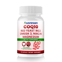 Complément cardiaque OEM CoQ10, levure de riz rouge, oméga-3, niacine, magnésium – Capsules CoQ10, levure de riz rouge, oméga-3, niacine, magnésium