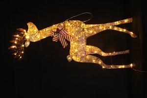 Weihnachts hirsch Warmweiß beleuchtet Hirsch Outdoor Kleidung Weiß Farbe Box Batterie fach 80 Reno Reno 7 Led Schnee kerzen Dinosaurier Licht - Product Image 2