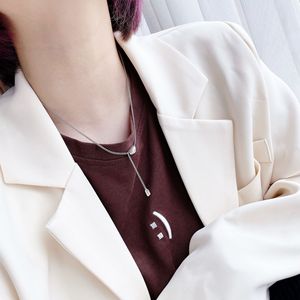 Collar con borlas de plata de ley S925, colgante de luna, cadena para clavícula, para mujer, estilo INS, regalo - Product Image 5