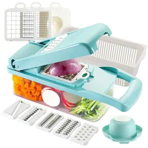 Personalizado fácil armazenamento e limpo Manual Multi Function Chopper Vegetable Slicer