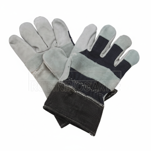 Guantes de seguridad de lona COWHIDE Guante de cuero con alta visibilidad para una mejor seguridad - Product Image 1