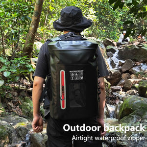 Sac à dos étanche pour voyage en plein air, PVC IPX7, flottant, pliable, fermeture éclair, 25L - Product Image 3