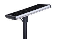 Lampu Jalan Tenaga Surya Terintegrasi 40W IP66 6800LM LED Sensor Gerak Tiang Aluminium untuk Jalan dan Taman
