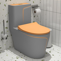 Ensemble WC et lavabo mural en céramique, style moderne, facile à nettoyer, avec cuvette émaillée monobloc