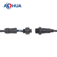 Conector de Datos para Panel de Luces, Conector de 5 Pines M16 Macho-Hembra, Conector de Plástico en Línea, Conector LED PCB IP67