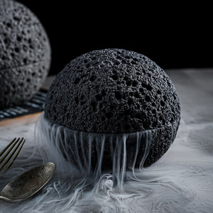 Plato de Piedra Volcánica Japonesa con Diseño Artístico en Forma de Planeta, Plato para Hielo, Vajilla para Hotel, Presentación de Sushi, Sashimi y Mariscos - Product Image 3