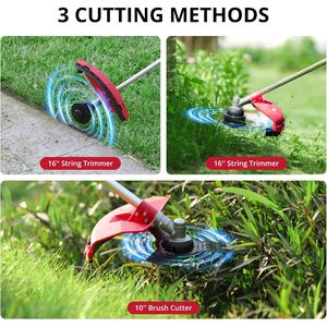 Débroussailleuse à essence 2-en-1 AMERISUN 26 cm³ 2 temps avec lame métallique de 16 pouces - Product Image 4