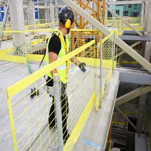 Pannello di recinzione di protezione del bordo in acciaio rivestito di prevenzione della caduta barriera temporanea del cantiere di alta qualità 3D modellazione - Product Image 2