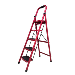Daru Metal Products Home Use A-Frame Ladder 4 Steps Folding Steel Pipe Sturdy Indoor Climbing Ladder - Product Image 5
