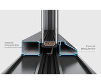 Fenêtres coulissantes horizontales en verre trempé double vitrage personnalisées avec cadre en alliage d'aluminium haute résistance pour utilisation extérieure en cuisine 5