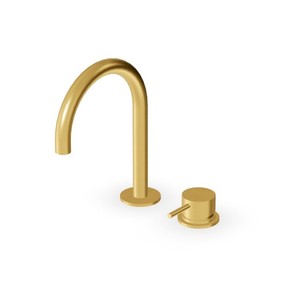 Zucchetti in stile tradizionale a doppio manico termostatico miscelatore per lavabo in ottone massiccio con opzione di montaggio a 3 fori - Product Image 4