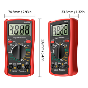 มัลติมิเตอร์ดิจิตอลรุ่น DM850 สำหรับมืออาชีพ เครื่องทดสอบแรงดันไฟฟ้าอัตโนมัติ AC/DC 600V AC/DC กระแสไฟ 10A หน้าจอแสดงผล 4 หลัก 1999 ค่า  จอ LCD - Product Image 6