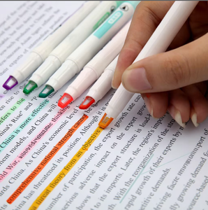 Evidenziatore <span class=keywords><strong>Serie</strong></span> Macaron con Finestra Visibile, Punta in Cristallo, Set da 6 Colori, Evidenziatore <span class=keywords><strong>a</strong></span> Doppia Punta per Studenti - Product Image 2