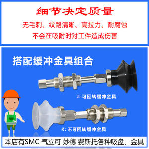 Ventosa de Vacío de Doble Capa Estilo Acordeón de Fuerte Succión, Piezas Neumáticas Personalizables de la Serie WEM31/32 - Product Image 2