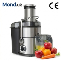 Mond.uk 1000W Commerciële Centrifugaal Sapcentrifuge 85mm Brede Invoeropening Automatische RVS Fruitpers Machine voor Winkels