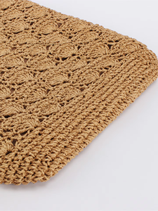Bolso de Hombro de Mujer Estilo Japonés Coreano Mori Artístico, de Papel Calado y Ganchillo, con Cierre de Cremallera, de Poliéster y Algodón, Tanjing - Product Image 4
