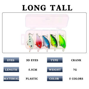 ชุดเหยื่อตกปลา KFS F Minnow ขนาด 55 มม. 5 สี เหยื่อตกปลาน้ำกลาง สำหรับตกปลาแบส - Product Image 5