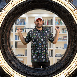 Yngling Custom Logo <b>Men's</b> Casual Luxury Golf T-<b>shirt</b> Short Breathable <b>Stretch</b> Knitted Light Weight Pattern Print for Polo Design - Product Image 2