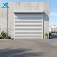 Porte à enroulement électrique moderne en aluminium à double couche, peinte, pour entrepôt, antivol, sécurisée, design durable