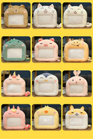 Offre Spéciale d'hiver oreiller en peluche chauffe-mains animal mignon avec fenêtre iphone ipad couvert chaud oreiller en peluche