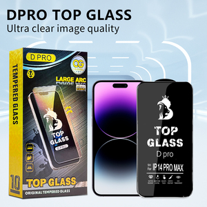 Nuevas llegadas Protector de pantalla de vidrio templado ultrafino 9H para 16 PRO MAX Cobertura completa Anti-Huella digital Black D Pro - Product Image 2