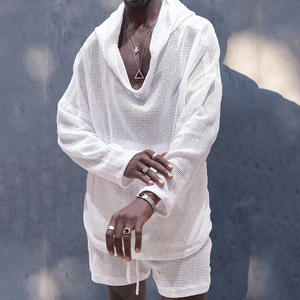 PASUXI all'ingrosso Casual maglieria pantaloncini Set sottile felpa con cappuccio manica lunga Pullover maglione imposta <span class=keywords><strong>abbigliamento</strong></span> <span class=keywords><strong>maschile</strong></span> Street Style - Product Image 5