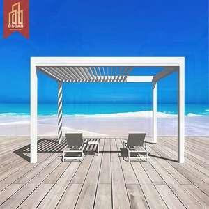 Pergola de jardin extérieure avec toit rétractable, angle réglable et caractéristiques résistantes aux intempéries - Product Image 1