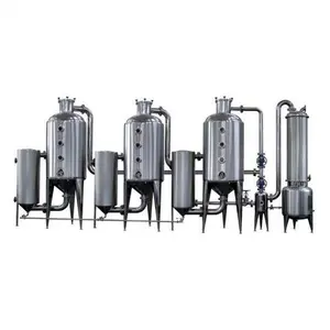 Three-Effect Natural Circulation Evaporator External Circulation Evaporator Low Temperature Vacuum Concentration Equipment