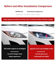 Feux de voiture FT pour Mazda 3 Phares 2011-2015 Mise à niveau LED Projecteur Phare Feux de jour Accessoires automobiles