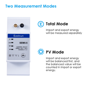 <span class=keywords><strong>Eastron</strong></span> Medidor de Potencia Trifásico, Dispositivo de Monitoreo de Energía Inalámbrica, Conexión <span class=keywords><strong>CT</strong></span> de 40mA, para Sistema Solar PV EN LA Azotea, - Product Image 3