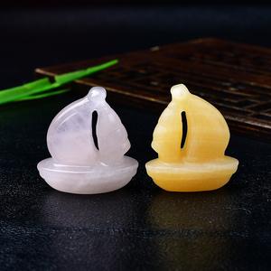 Statua della barca a <span class=keywords><strong>vela</strong></span> di cristallo naturale che naviga liscia decorazione per soggiorno di famiglia armadietto del vino libreria regalo - Product Image 2