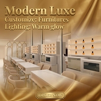 MS Custom Modern Nail Salon : Conception complète de magasin, station d'exposition pour salon de manucure, mobilier de salon de beauté et de coiffure, design d'intérieur