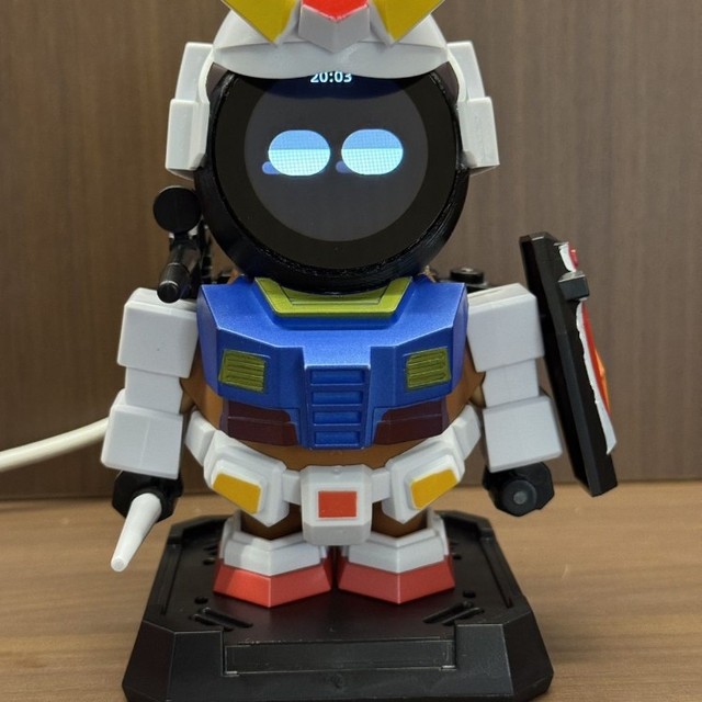 Xiaozhi Intelligent Kabibala Gundam Mecha AI Robot Smart Voice Children's Accompanying Toys Touchscreen 2.0-2.9" Screen ABS