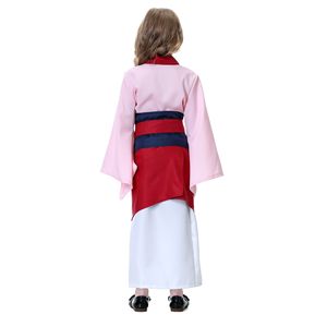 Costume de <span class=keywords><strong>Mulan</strong></span> pour enfants, <span class=keywords><strong>robe</strong></span> traditionnelle chinoise Hanfu pour filles, Halloween, carnaval, cosplay - Product Image 4